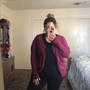Burgundy Cardigan